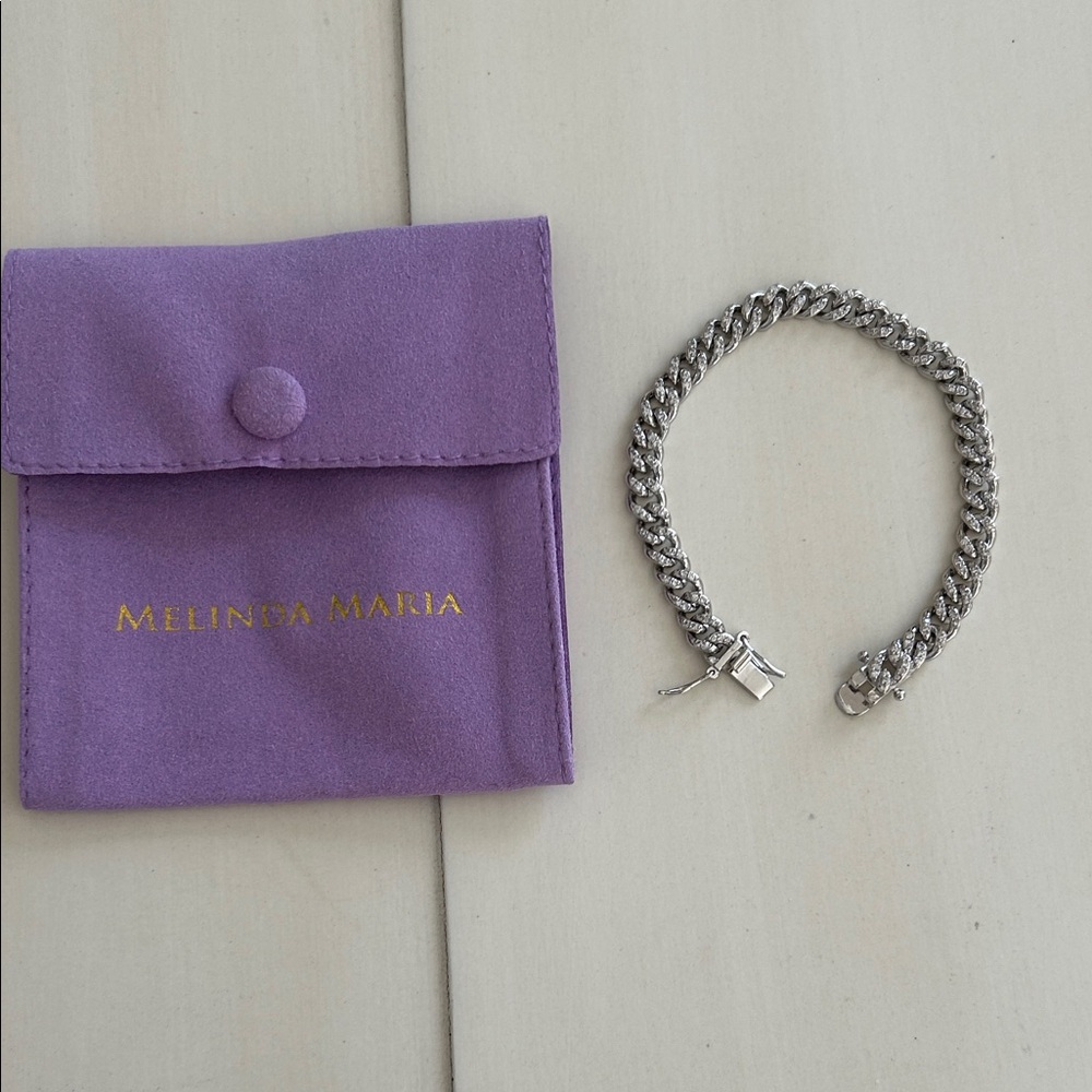 Melinda Maria Cassie Pavé Bracelet - Silver|White Diamondettes